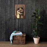 Qunukamken - Sweethearts I - Framed canvas - Indigenous Art Nouveau