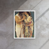 Ayóó’áníínísh’ní - Sweethearts III Print - Framed Canvas - Indigenous Art Nouveau