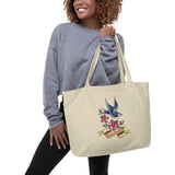 Decolonize - Sailor Jerry Style Swallow Tattoo Large - Organic Tote Bag