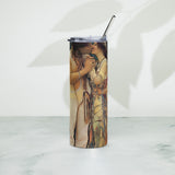 Ayóó’áníínísh’ní - Sweethearts III - Stainless Steel Tumbler - Indigenous Art Nouveau