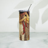 Pesa Nasoopedyadu - Sweethearts VII - Indigenous Art Nouveau -Stainless steel tumbler