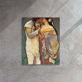 Moo ‘ams ni stinta - Sweethearts V - Indigenous Art Nouveau - Thin canvas Print