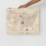 1888 Map of the Indian Reservations within the United States and Territories - Canvas Print