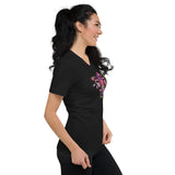 Eastern Woodlands Style Floral Uterus - Short Sleeve V-Neck T-Shirt
