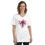 Eastern Woodlands Style Floral Uterus - Short Sleeve V-Neck T-Shirt