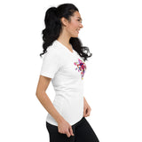 Eastern Woodlands Style Floral Uterus - Short Sleeve V-Neck T-Shirt