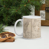 1888 Map of the Indian Reservations within the United States and Territories - White Glossy Mug