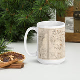 1888 Map of the Indian Reservations within the United States and Territories - White Glossy Mug