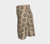 Pussy Willow Beadwork Print Flare Skirt