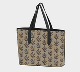 Pussy Willow Beadwork Print Vegan Leather Tote