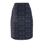 Beadwork Otters Print Women's Pencil Skirt