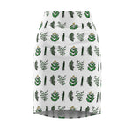 4 Medicines Women's Pencil Skirt Sage - Sweetgrass - Tobacco - Cedar