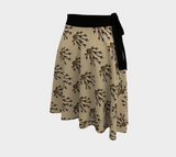 Pussy Willow Beadwork Print Wrap Skirt