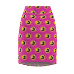 Women Warrior Print Pink Women's Pencil Skirt