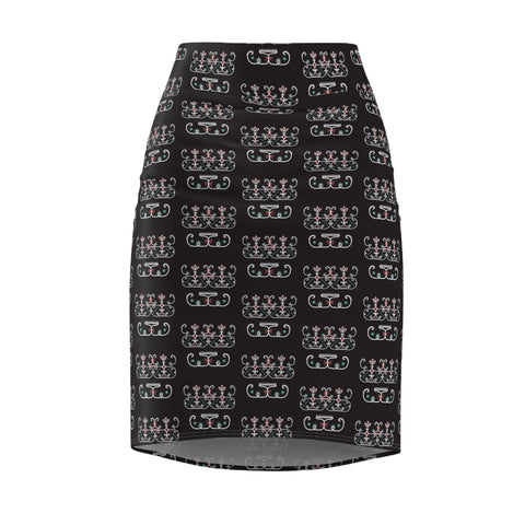 Wabanaki Double Curve Women's Pencil Skirt