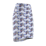 Buffalo Beadwork Print Women's Pencil Skirt