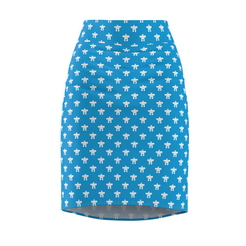 Blue Inukshuk Women's Pencil Skirt