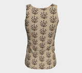 Pussy Willow Beadwork Print Fitted Tank Top