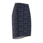 Beadwork Otters Print Women's Pencil Skirt