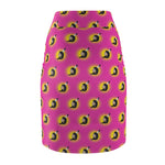 Women Warrior Print Pink Women's Pencil Skirt