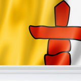 Nunavut Inuit Waving Flag - Designer Wallpaper