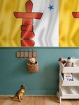 Nunavut Inuit Waving Flag - Designer Wallpaper