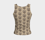 Pussy Willow Beadwork Print Fitted Tank Top