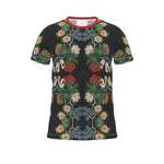 Eastern Woodlands Floral Beadwork Fruit & Roses Print T Shirt