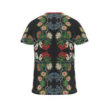 Eastern Woodlands Floral Beadwork Fruit & Roses Print T Shirt