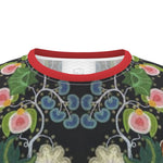 Eastern Woodlands Floral Beadwork Fruit & Roses Print T Shirt