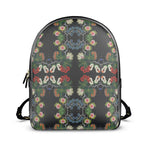 Eastern Woodlands Floral Beadwork Fruit & Roses Print Colville Premium Leather Backpack