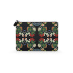 Eastern Woodlands Floral Roses and Fruit Beadwork Print Leather pouch