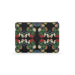 Eastern Woodlands Floral Roses and Fruit Beadwork Print Leather pouch