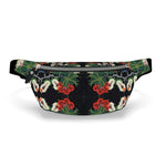 Eastern Woodlands Floral Roses and Fruit Beadwork Print Fanny Pack
