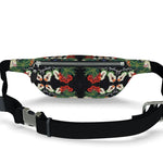 Eastern Woodlands Floral Roses and Fruit Beadwork Print Fanny Pack