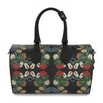 Eastern Woodlands Floral Leather Beadwork Print Duffle bag
