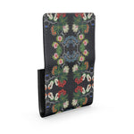 Eastern Woodlands Floral Roses and Fruit Beadwork Print Small Leather Foldover Purse
