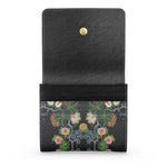 Eastern Woodlands Floral Roses and Fruit Beadwork Print Small Leather Foldover Purse