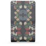 Eastern Woodlands Floral Roses and Fruit Beadwork Print Small Leather Foldover Purse