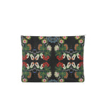 Eastern Woodlands Floral Beadwork Print Leather Clutch Bag