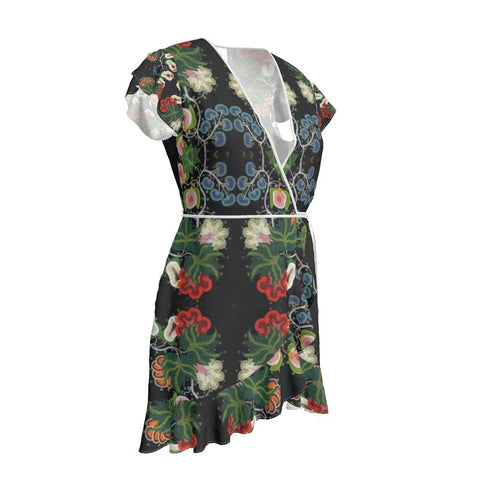 Eastern Woodlands Floral Roses & Fruit Tea Dress