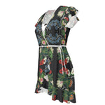 Eastern Woodlands Floral Roses & Fruit Tea Dress