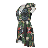 Eastern Woodlands Floral Roses & Fruit Tea Dress