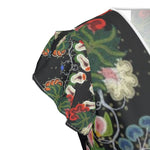 Eastern Woodlands Floral Roses & Fruit Tea Dress