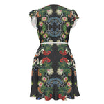 Eastern Woodlands Floral Roses & Fruit Tea Dress
