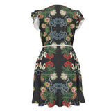 Eastern Woodlands Floral Roses & Fruit Tea Dress