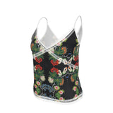 Eastern Woodlands Floral Rose & Fruit Beadwork Print Cami