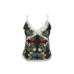 Eastern Woodlands Floral Rose & Fruit Beadwork Print Cami