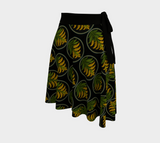 Goldenrod Indigenous Beadwork Pattern Wrap Skirt