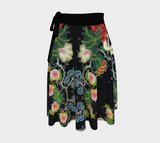 Roses & Eastern Woodland Floral Beadwork Wrap Skirt